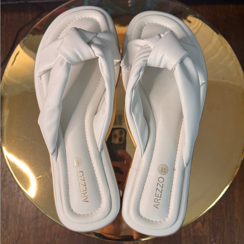 Women's White Slide Sandals